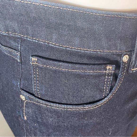 White House Black Market Dark Indigo High-Rise Skinny Flare Jeans - Picture 6 of 11